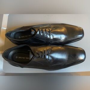 Bruno Marc Men's Dress Shoes Black Size 14  Lace Up EUC
